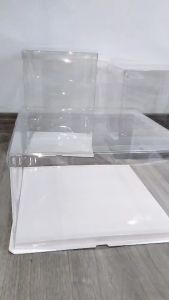 Kotak Kue Mika Transparan Bentuk Persegi - Cake Box Bening GB066