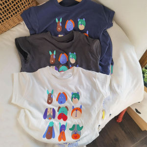 Cool Cartoon Print round Neck Short Sleeve T-Shirt for Boys And Girls Breathable Cotton Summer Kids Clothing Street Style