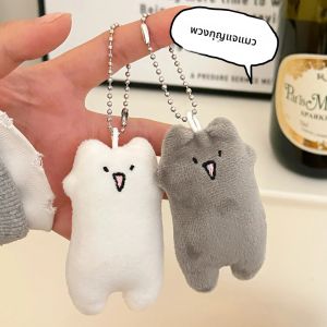2 ชิ้นหากินแมวกระต่ายสีชมพูหอยทากตุ๊กตาจี้สร้างสรรค์ตุ๊กตาพวงกุญแจจี้ของขวัญคู่