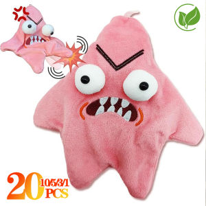 1-20PCS Angry Starfish Pendant Dancing Bag Charm USB Rechargeable Dancing Fun Toy Keychain Car Key Pendant Strange Plush Toys