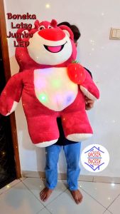 Boneka Lotso Jumbo Bear Strawberry Toy Beruang Mainan Mewah Jumbo LED Lampu