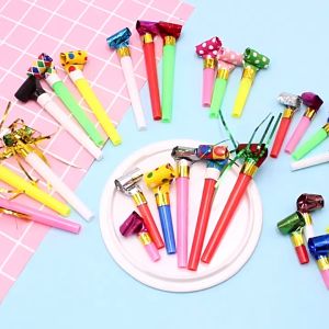 Party Blowout Whistle Toy (7.5cm) – Fun Kids Birthday Toy | Fine Motor Skills Toy |Birthday Party Goodies|Gift Happiness