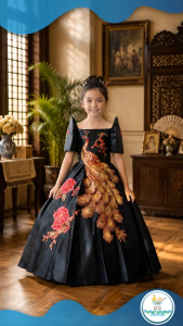 Baby Fourths Couture Buwan ng Wika Modern Filipiniana for Kids Peacock Design Cultural Events Philippines