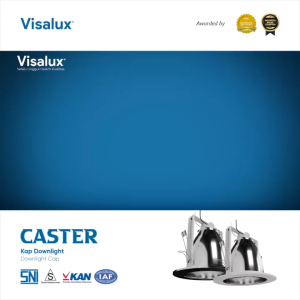 Visalux Kap Lampu Downlight Fitting E27 Caster 3.5 Inch - White (CTR-VDL6535W)