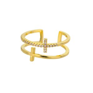 Cross Rings For Women Opening Gold Color Stainless Steel Ring Vintage Jesus Couple Wedding Jewelry Freeshipping Item anillos