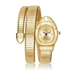 Đồng Hồ Thạch Anh Hình Con Rắn Dành Cho Nữ Sang Trọng Thiết Kế Vòng Đeo Tay Thời Trang Sang Trọng Đồng Hồ Đeo Tay Thông Thường Với Dây Đeo Hợp Kim Và Mặt Số Hardlex