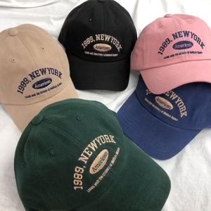 Stok Sedia Ada 1989 New York Embroidery Logo Baseball Cap Adjustable Topi Sport Cap