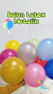 Balon Latex Metalik 1 PACK ISI 50 Pcs / Balon Per Pack / Balon Karet murah 12 ingh isi 50 / grosir balon metalik / balon dekorasi