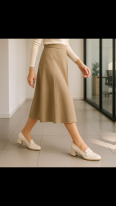 Sepatu wanita hak 5 cm untuk kerja hitam terbaru anti slip simple mewah
