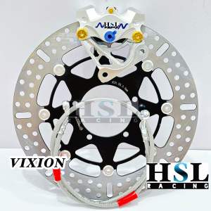 PAKET KALIPER+PIRINGAN+ BREKET VIXION UK.300mm + SELANG +Baut