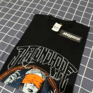 Kaos Pria Distro Original Bahan Katun Adem Motif Simpel Depan Belakang