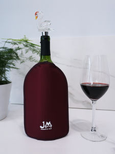 ถุงน้ำแข็งใส่ไวน์แดงส่งออกไปยังประเทศฝรั่งเศสถุงใส่น้ำแข็งสำหรับใส่เบียร์แชมเปญเครื่องดื่มไวน์เย็นลงอุปกรณ์ระบายความร้อนถุงใส่น้ำแข็งเจล