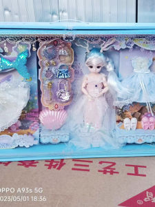 Princess Mermaid Doll Gift Box Wedding Dress Costume Change Doll House Pretend Play Toy for Girls Fashion Doll Series
