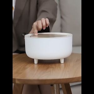 พร้อมส่ง ถังขยะตั้งโต๊ะ ถังขยะมินิมอล ความจุ 2ลิตร ขนาด 19.5x12.7cm แถมฟรีสติกเกอร์ น่ารักๆ 2 แผ่น โทนสีขาวน้ำตาล เพิ่มความมินิมอล น่ารักๆ ร้านคนไทย