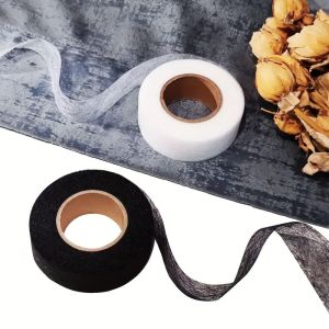 2Roll Black White Double-sided Interlining Adhesive Fabric Clothes Iron On Hem Tape Interlining Web DIY Sewing Patchwork Acces