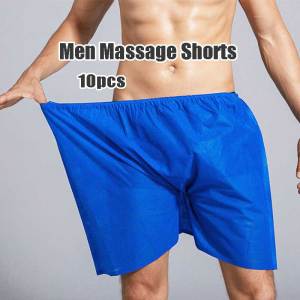10Pcs/set Disposable Men Massage Shorts Bath Sauna Massage Sweat Steam Foot Bath Pants Boxer Pants