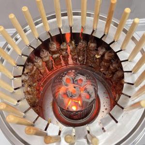 Indoor Smokeless Barbecue Grill Xinjiang Roast Meat Tool Home Use Hanging Oven Slow Cooker Lamb Kebab Outdoor Barrel Stand