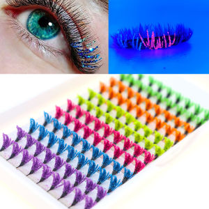 ขนตาปัดขนตาเรืองแสง/สีสันสดใส 120 ชิ้น น้ำหนักเบาสำหรับปาร์ตี้สวมหน้ากากคริสต์มาสฮาโลวีนงานรื่นเริง