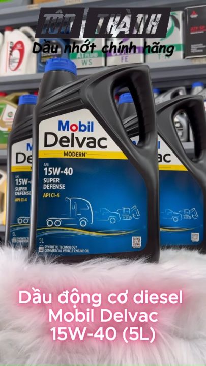 [ HÀNG CHÍNH HÃNG ] Dầu nhớt động cơ xe tải Mobil Delvac 15W-40 (5 Lít ...