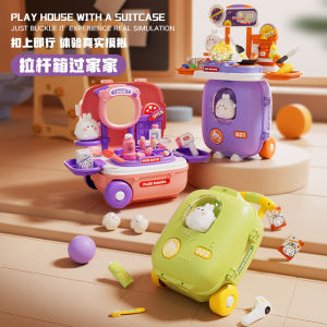 Childrens Kitchen Role Play Toy Realistic Makeup Desk Doctor Nurse Sound Light Music Pulling Suitcase Little Girl Gift