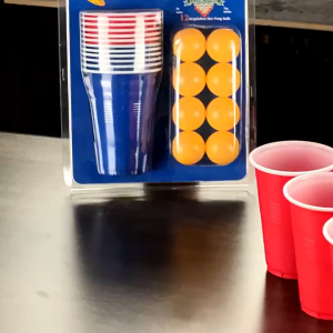 Malaysia Ready StockBeer Pong Set Drinking Game Party Cups Balls Drink Indoor Game Fun Beerpong