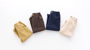 Kids High Quality Cotton Cool Trousers Plain Color Street Design for Kids Boys 2-8 Years Old