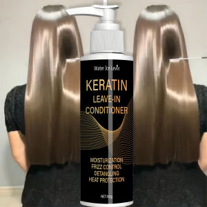 Keratin & Coconut Oil Leave-In Conditioner - Hydration + Frizz Control + Heat Protection - Detangles & Strengthens Hair