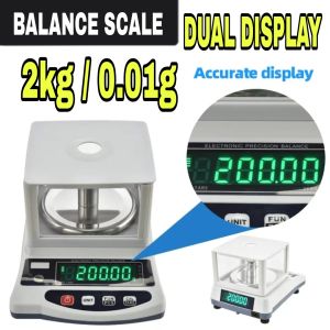 (TJ) 2kg/2000gr 0.01g timbangan digital emas analitik lab balance 001g