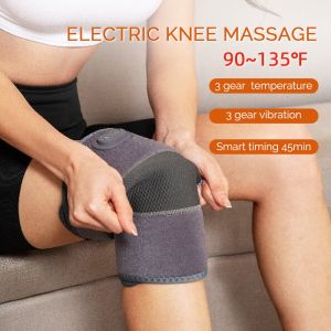 foreverlily Electric Shoulder Brace Heated Knee Massager Massage Black Support Strap with Adjustable Three Levels of Heating