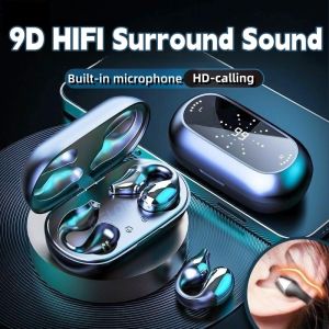 MELODEE Bone Conduction Earphone 5.3 Ear Clip on Ear Earring with Mic and HiFi Sound