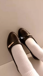 SHUTA Black Wedge Sandals for Women Rhinestone Round Toe Casual Waterproof Slip On Anti-Slip Shoes Daily