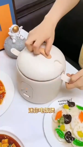 1.2L Rice Cooker Mini One-Touch Cook Non-Stick Pot Auto Keep Warm 200W Power Save Compact Size for Condo/Dorm Nkove