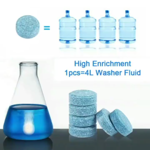 Windshield Tablet Wiper Fluid Glass Concentrated Cleaner Tablet Auto Window Cleaning Effervescent Solid Tablet Auto Window Cleaning Effervescent Solid Tablet For Car Kitchen bathroom Glass