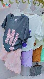 New Arrival Fashion Set for Kids Loose Short + Tops 2in1 Korean Style Cute Printed Design Outfit Set for Girls 3-12 years old