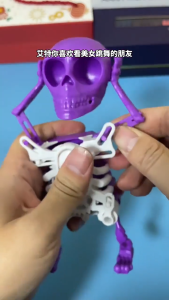Creative Skull Dance Toy Wind Up 3D Printed Educational Mainan Kanak Kanak Unik for Boys Girls