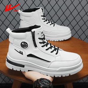 Warrior | Waterproof Anti-Slip Mens Winter White Boots