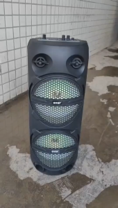 【ZQS8803】18 Inches Portable Bluetooth Speaker With Mic Outdoor Original Super Bass Stereo RGB Wireless Bluetooth Speaker With Mic 17 inch Portable Original Dual Speaker Stereo Karaoke Set