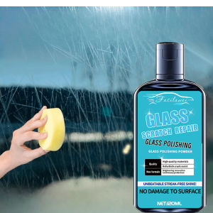 Car Windshield Scratch Remover | Chemical-Free Window Polisher | Easy to Apply | Windshield and Glass Polishing Kit