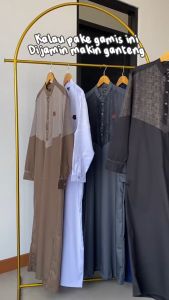 Tabina Jubah pria Dewasa Lengan Panjang Seri Syafiq size S hingga XXL max LD 124