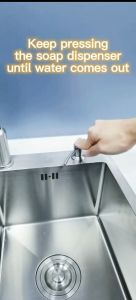 COD H&W SUS304 Stainless Steel Kitchen Sink Liquid Soap Pump Dispenser Extended 1.2m Tube Soap Dispenser Kitchen dish soap dispenser dish basin universal stainless steel press sink detergent extension tube