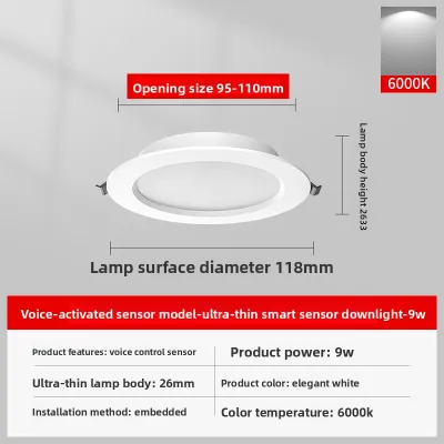 SAINAHEPAN | Human Body Sensing Ultra-thin Anti-glare Downlight