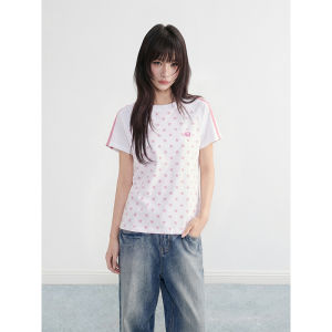 ARCG | White Polka Dots and Stars Short Sleeve T-Shirt