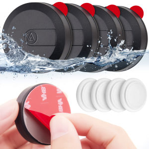 Waterproof Airtag Case with Adhesive Sticker For Apple Airtag Holder for Bike TV Remote Drone Camera Car Air tag Holder 4 Pack