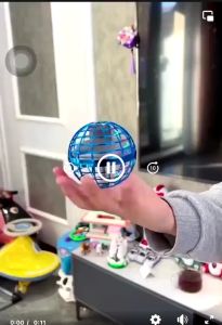 Quả Cầu Ma Thuật Phát Sáng Lơ Lửng UFO Có Thể Xoay Được Có Đèn Nhấp Nháy - Đồ Chơi Trẻ Em