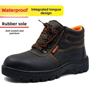 JIFANPAUL | Mens Anti-crush Anti-puncture Steel-toe Lightweight Breathable Insulated Safety Shoes
