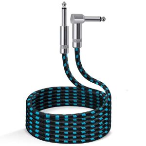 6.35 Audio Cable Straight Elbow Electric Guitar Cable Bass Electric Piano Mixer Sound Shield Noise Reduction Cable 1.5/3/6/10M