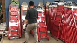 บันไดพับได้อเนกประสงค์  มี4แบบให้เลือก ขนาด 3ขั้น 4ขั้น 5ขั้น 6ขั้น รับน้ำหนักได้ 80กิโลกรัม บันไดเหล็ก บันไดพับได้ Home folding ladder บันไดพกพา