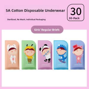 MONLEYTA | Disposable Pure Cotton Underwear For Children Boy And Girl Travel No-Wash Student Dormitory Briefs Daily Throwaway Shorts