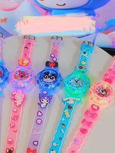 CoAce 3D Sanrio Tiga Cero Ultraman Kid Watch Christmas Gifts For Childrens Kuromi Cinnamoroll Silicone Strap Quartz Waterproof Watch Melody Watch for Girls and boys