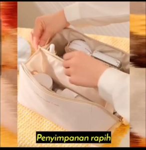 TAS KOSMETIK LIPAT pouch makeup lipat travel cosmetic bag organizer T018